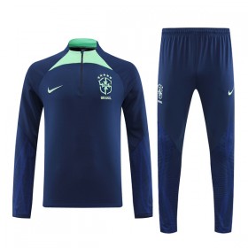Brasil Quarter Zip Navy Sudadera De Entrenamiento 2022 - Hombre